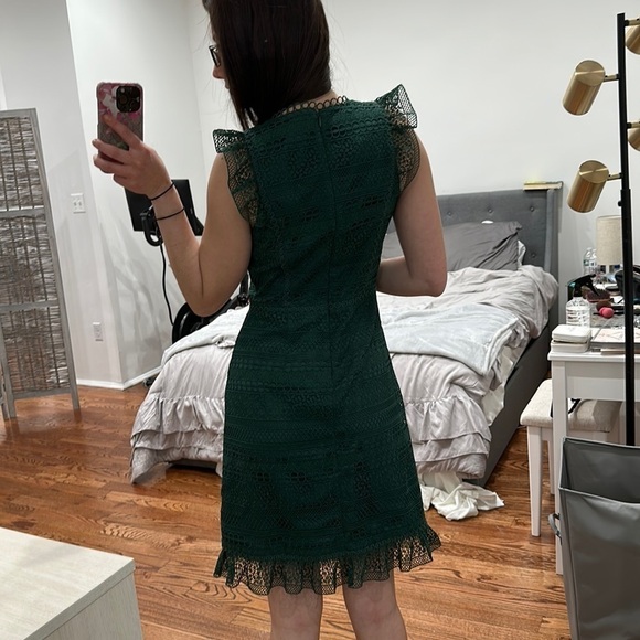 BRAND NEW J.CREW Green Lace Dress Mini 0 - Picture 4 of 7